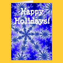 Snow Flake, Happy Holidays! Greeting card cards