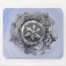Snow Flake Planetoid ~ mousepad