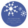 Snow flake Return Address Label Sticker