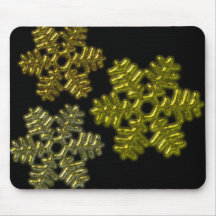 Snow Flakes 3D Pattern Design Mouse Pad