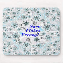 Snow Flakes Frenzy mousepads by snowfairytwinkle Snow Flakes Frenzy mousepads