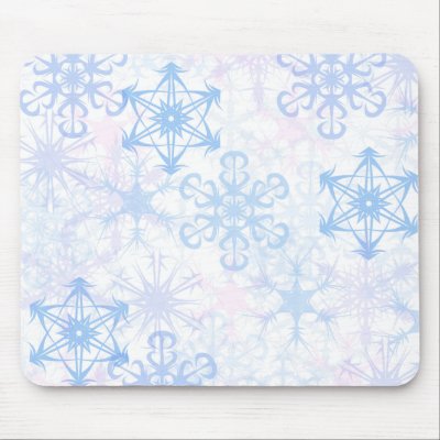 SNOW FLAKES MOUSE MAT by artworkbydarlene