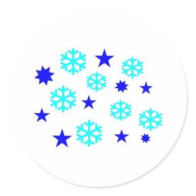 Snow Flakes Round Stickers by Thinkdifferent