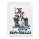 SNOW FLASHER CARTOON INVITATION