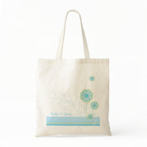 Snow Flower Swirls Blue Wedding Thank You Gift Bag by fatfatin_blue_knot Snow Flower Swirls Blue Wedding Thank You Gift Bag