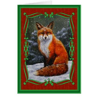 Snow Fox Greeting Card