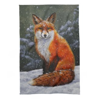 Snow Fox Towels