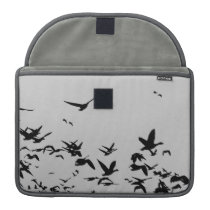 Snow Geese & Cranes Rickshaw Flap Sleeve macbook sleeves