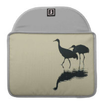 Snow Geese & Cranes Rickshaw Flap Sleeve macbook sleeves