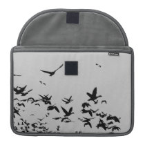 Snow Geese & Cranes Rickshaw Flap Sleeve macbook sleeves