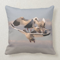 Snow Geese Flying Pillow American MoJo pillows