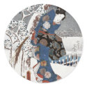 Snow Geisha Stickers by junipergrove Snow Geisha Stickers
