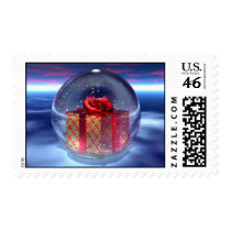 Snow Gift Globe postage