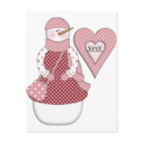Snow girl - XOX - postcards by avcreativedesign Snow girl - XOX - postcards