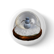 Snow Globe Button by MDKgraphics Snow Globe Button