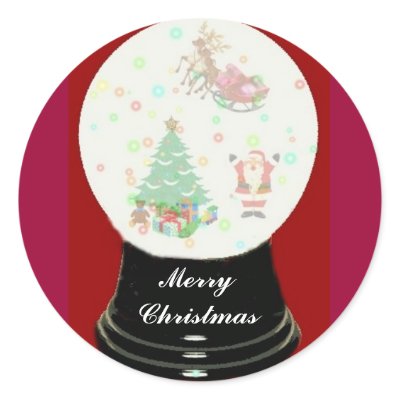 Snow Globe Christmas Sticker by deesbasenjis