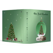 Snow Globe Our First Christmas Binder binder