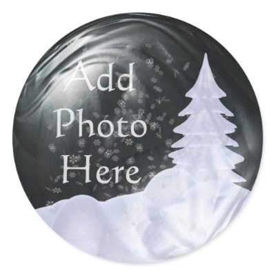 Snow Globe Photo Placement stickers