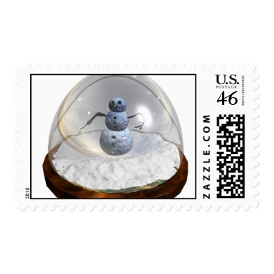 Snow Globe Postage by MDKgraphics