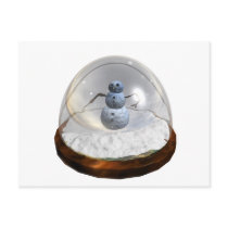 Snow Globe Postcard by MDKgraphics Snow Globe Postcard