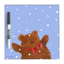 Snow Happy teddy dry erase board dry erase boards