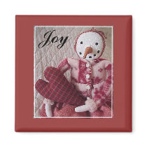 Snow Heart Joy Magnet by disgustedcats Snow Heart Joy Magnet