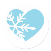 Snow Heart stickers