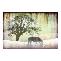 Snow Horse Art posters by PaintingPony Snow Horse Art posters