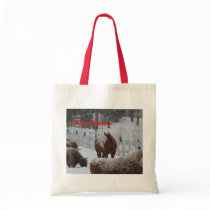 Snow horse, Merry Christmas! bags