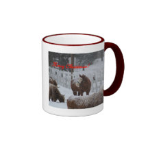 Snow horse, Merry Christmas! Coffee Mugs