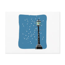 Snow in the Lamplight Post Card