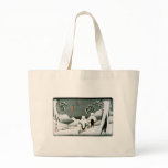 Snow in the Mountains of Ancient Japan c. 1800's Canvas Bag