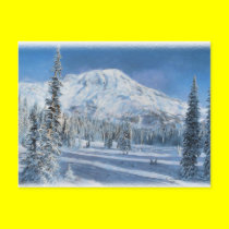 Snow in the Mountains...Postcard.