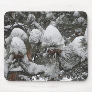 Snow In The Pines mousepad