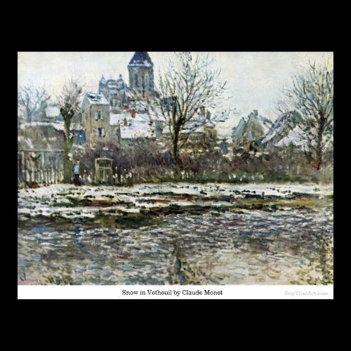 Snow in Vetheuil by Claude Monet Posters