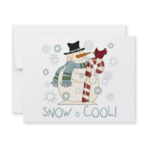 Snow is Cool Holiday Tshirts and Gifts invitations by christmasshop Snow is Cool Holiday Tshirts and Gifts invitations