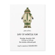Snow Kids · Boy in Cream & Green postcards by CSCountryCuties Snow Kids · Boy in Cream & Green postcards