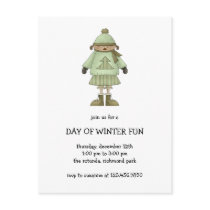 Snow Kids · Girl in Green postcards by CSCountryCuties Snow Kids · Girl in Green postcards