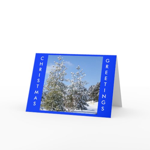Snow laden Pines, CHRISTMAS GREETINGS card