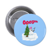 Snow lady with christmas tree OOps Pins
