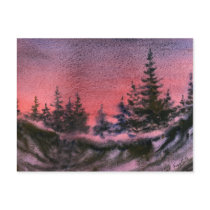 Snow Landscape Print Postcard by robertfaggartist Snow Landscape Print Postcard