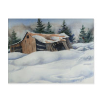 Snow Landscape Print Postcard by robertfaggartist Snow Landscape Print Postcard