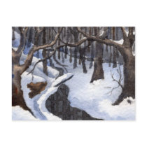 Snow Landscape Print Postcard by robertfaggartist Snow Landscape Print Postcard