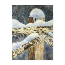 Snow Landscape Print Postcard by robertfaggartist Snow Landscape Print Postcard