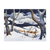 Snow Landscape Print Postcard by robertfaggartist Snow Landscape Print Postcard
