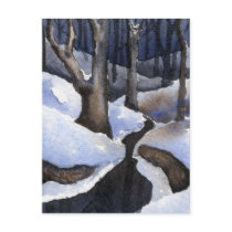 Snow Landscape Print Postcard by robertfaggartist Snow Landscape Print Postcard