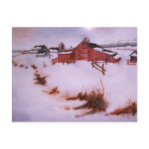 Snow Landscape Print Postcard by robertfaggartist Snow Landscape Print Postcard