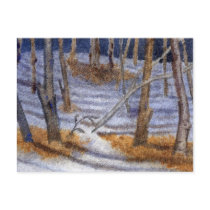 Snow Landscape Print Postcard by robertfaggartist Snow Landscape Print Postcard
