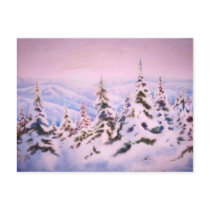 Snow Landscape Print Postcard by robertfaggartist Snow Landscape Print Postcard