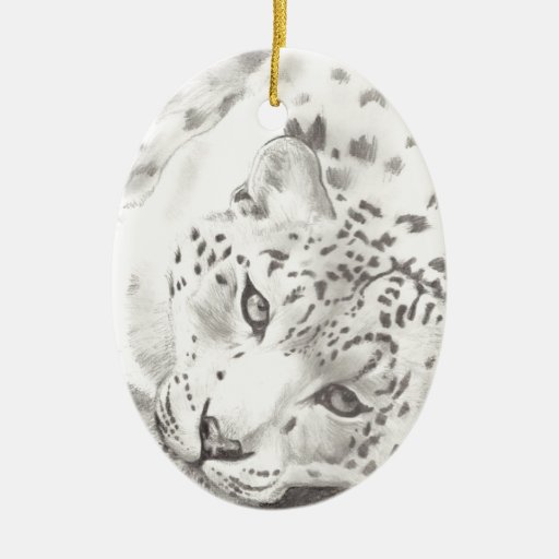 large sitting leopard ornament